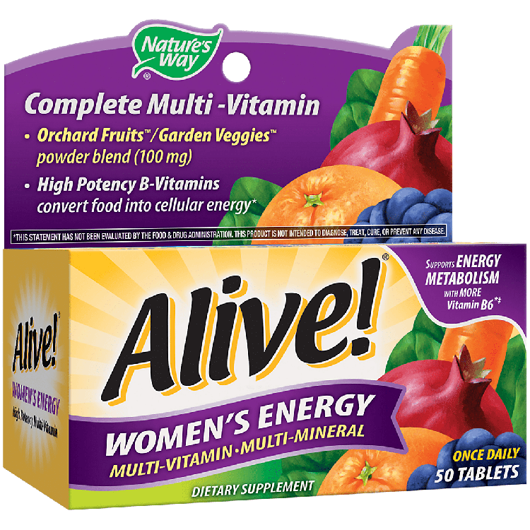 NATURES WAY ALIVE WOMENS ENERGY MULTI (50 tab)