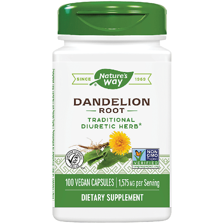 NATURES WAY DANDELION ROOT 525 mg (100 veg cap)