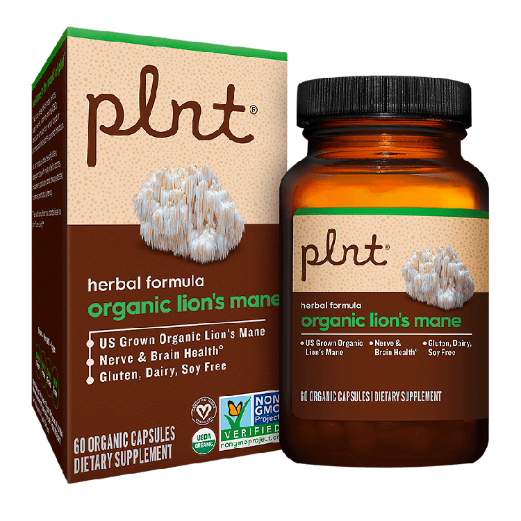 Plnt Organic Lion’s Mane 1000mg (60 org cap)