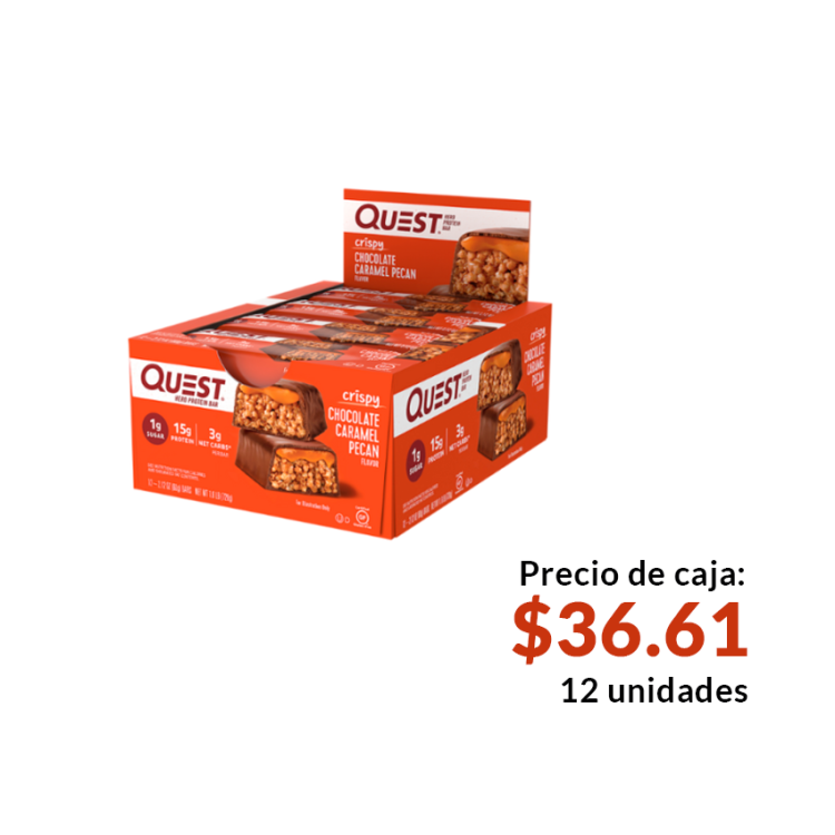 Quest Hero Protein Bar – Crispy Chocolate Caramel Pecan (1 barra)